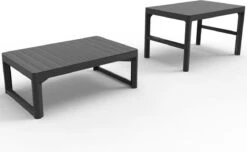 Allibert Lyon Tuintafel - 116x71,5x66/40 Cm - Grafiet -Beroemde Tuinonderhouds Winkel 1200x738