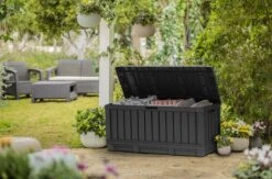 Keter Kentwood Opbergbox - 128x53.6x59 Cm - 350 L - Grafiet -Beroemde Tuinonderhouds Winkel 1200x792 1