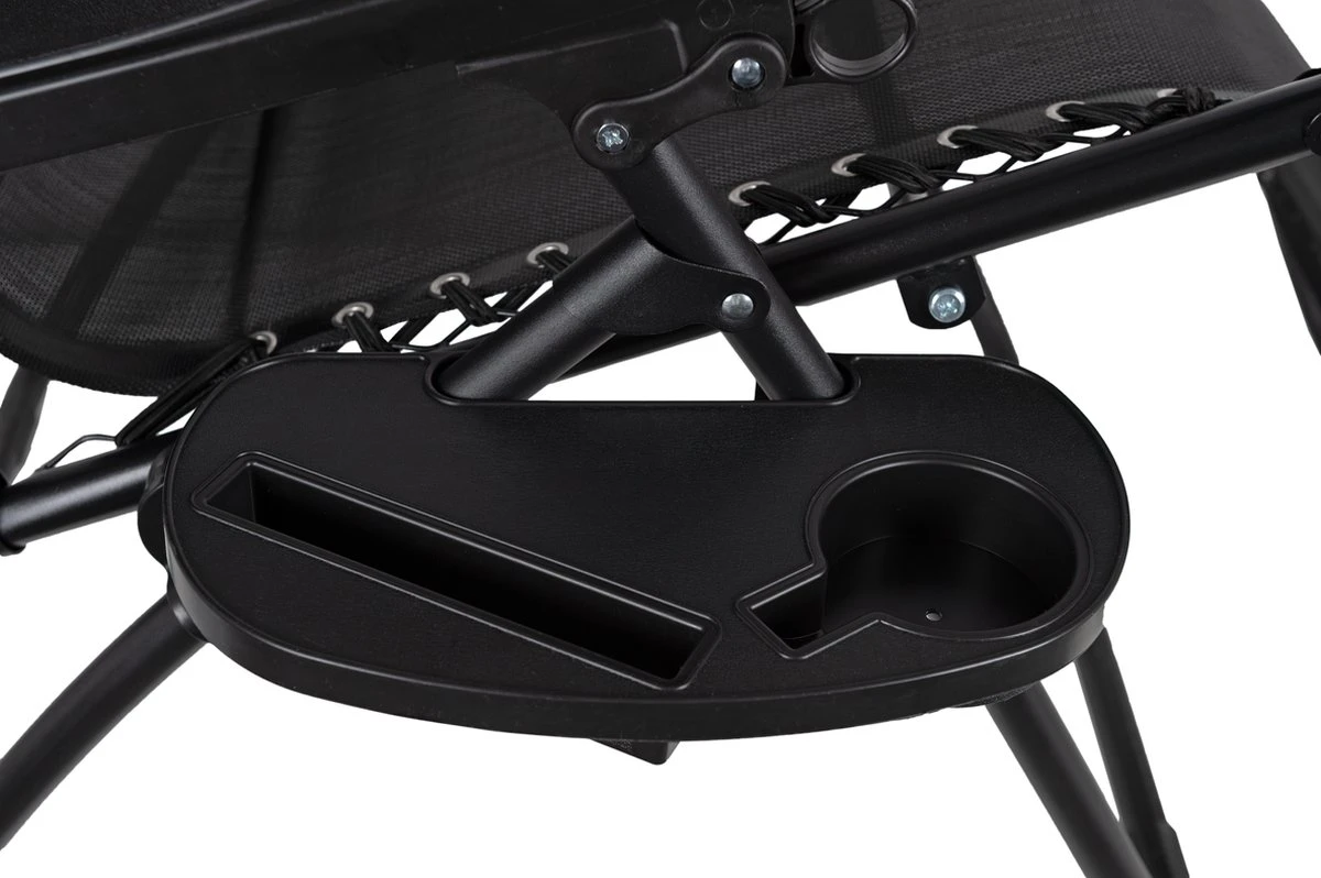 Luxe Ligstoel Met Hoofdsteun & Voetsteun - Verstelbare Rugleuning - Zonnebed Relaxstoel Voor Tuin/Terras/Strand/Balkon/Zwembad/Camping - Inklapbaar - Weerbestendig - Zwart 5 Luxe Ligstoel Met Hoofdsteun & Voetsteun - Verstelbare Rugleuning - Zonnebed Relaxstoel Voor Tuin/Terras/Strand/Balkon/Zwembad/Camping - Inklapbaar - Weerbestendig - Zwart - Afbeelding 5