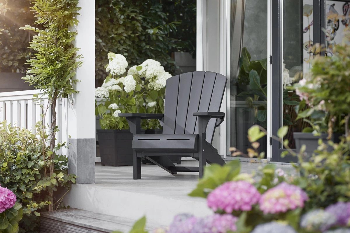 Keter Troy Adirondack Tuinstoel - 81x80x96,5cm - Grafiet 6 Keter Troy Adirondack Tuinstoel - 81x80x96,5cm - Grafiet - Afbeelding 6