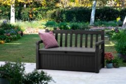 Keter Eden Garden Bench Opbergbank - 265L - 140x60x84cm - Zwart/Grijs -Beroemde Tuinonderhouds Winkel 1200x800 13