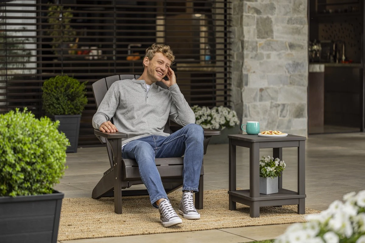 Keter Troy Adirondack Tuinstoel - 81x80x96,5cm - Grafiet 8 Keter Troy Adirondack Tuinstoel - 81x80x96,5cm - Grafiet - Afbeelding 8