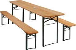Casaria Tuinset Hout – 2 Banken 1Tafel Inklapbaar - 170x46x75cm -Beroemde Tuinonderhouds Winkel 1200x803