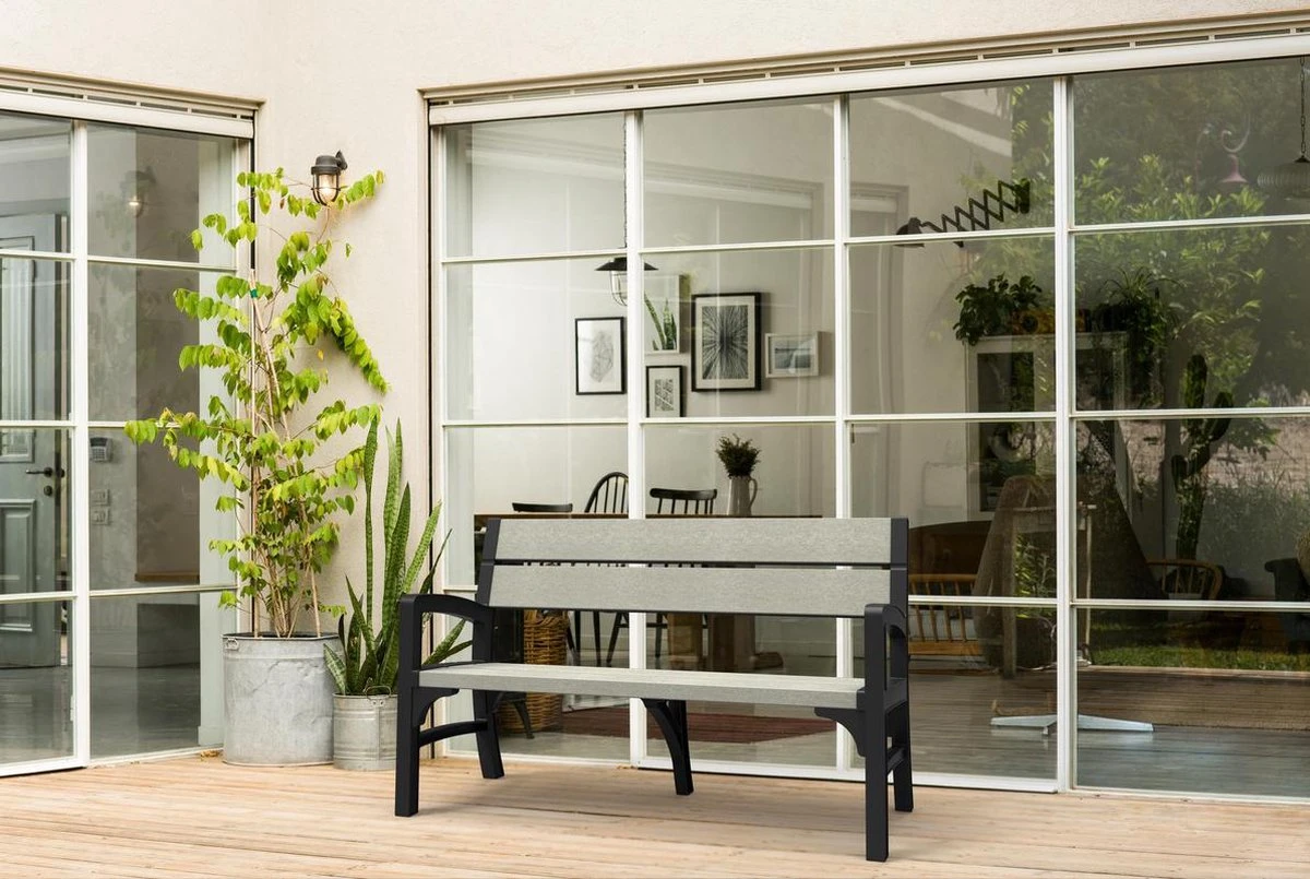 Keter Montero Tuinbank - 3-personen - 150x62,5x89cm – Grafiet 11 Keter Montero Tuinbank - 3-personen - 150x62,5x89cm – Grafiet - Afbeelding 11