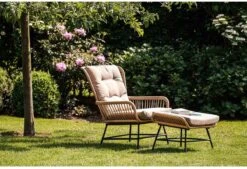 BUITEN Living Dex Wicker Loungestoel Tuin Incl. Wicker Voetenbank | Wicker + Aluminium | Bamboe Antraciet -Beroemde Tuinonderhouds Winkel 1200x820 1