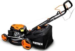 FUXTEC Grasmaaier Benzine - 46cm - Zelfrijdend / Zelftrekkend / Achterwielaandrijving - Mulchfunctie - Opvangbak 50L - FX-RM4646 -Beroemde Tuinonderhouds Winkel 1200x828