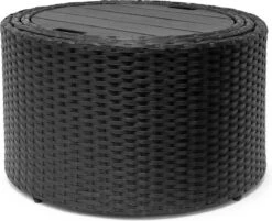 Casaria Polyrattan Zonne-Eiland Ø185cm – Incl. Kussens - Zwart Crème -Beroemde Tuinonderhouds Winkel 1200x976