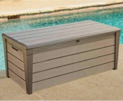 Keter Brushwood Opbergbox - Kussenbox - 455L - 145x69,7x60,3cm - Taupe -Beroemde Tuinonderhouds Winkel 1200x984