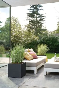 Elho Vivo Next Vierkant 40 - Plantenbak Voor Binnen & Buiten - Ø 39.0 X H 37.9 Cm - Zwart/Living Black -Beroemde Tuinonderhouds Winkel 800x1200 63