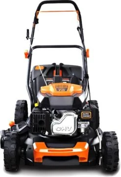 FUXTEC Grasmaaier Benzine - 46cm - Zelfrijdend / Zelftrekkend / Achterwielaandrijving - Mulchfunctie - Opvangbak 50L - FX-RM4646 -Beroemde Tuinonderhouds Winkel 818x1200