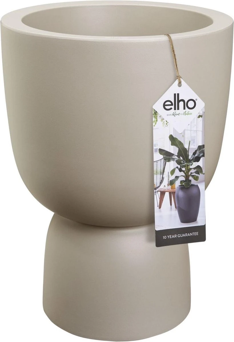 Elho Pure Coupe 41 - Bloempot Voor Binnen & Buiten - Ø 41.3 X H 57.9 Cm - Beige/Balanced Beige 1 Elho Pure Coupe 41 - Bloempot Voor Binnen & Buiten - Ø 41.3 X H 57.9 Cm - Beige/Balanced Beige