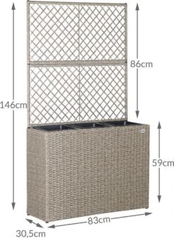 Casaria Polyrattan Bloembak – 3 Bakken Klimophek - Crème -Beroemde Tuinonderhouds Winkel 876x1200 2
