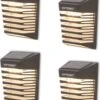 4x HOFTRONIC Dono - Solar Wandlamp Buiten - IP65 Waterdicht - Wintersolar Technologie Monokristal Zonnepaneel - 3000K Warm Wit (sfeervol) - Solar Tuinverlichting Zonne Energie