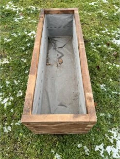 AMISHOUT - Plantenbak Van Balkjes 120x40x40 Cm - Bruin -Beroemde Tuinonderhouds Winkel 902x1200