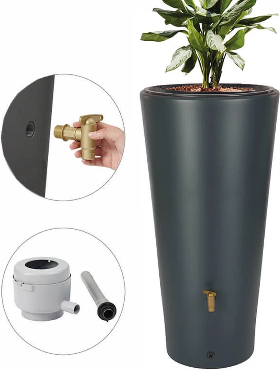 Garantia Regenton Vaso 220 Liter - 2 In 1 + Plantenbak + Vulautomaat 1 Garantia Regenton Vaso 220 Liter - 2 In 1 + Plantenbak + Vulautomaat