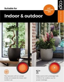 Capi Europe - Bloempot Vierkant Smooth NL - 50x50x50 - Zwart - Voor Binnen En Buiten - KBL904 -Beroemde Tuinonderhouds Winkel 932x1200 1
